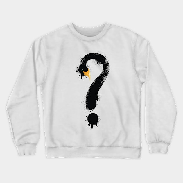 Black Swan Question Mark Crewneck Sweatshirt by madeinchorley